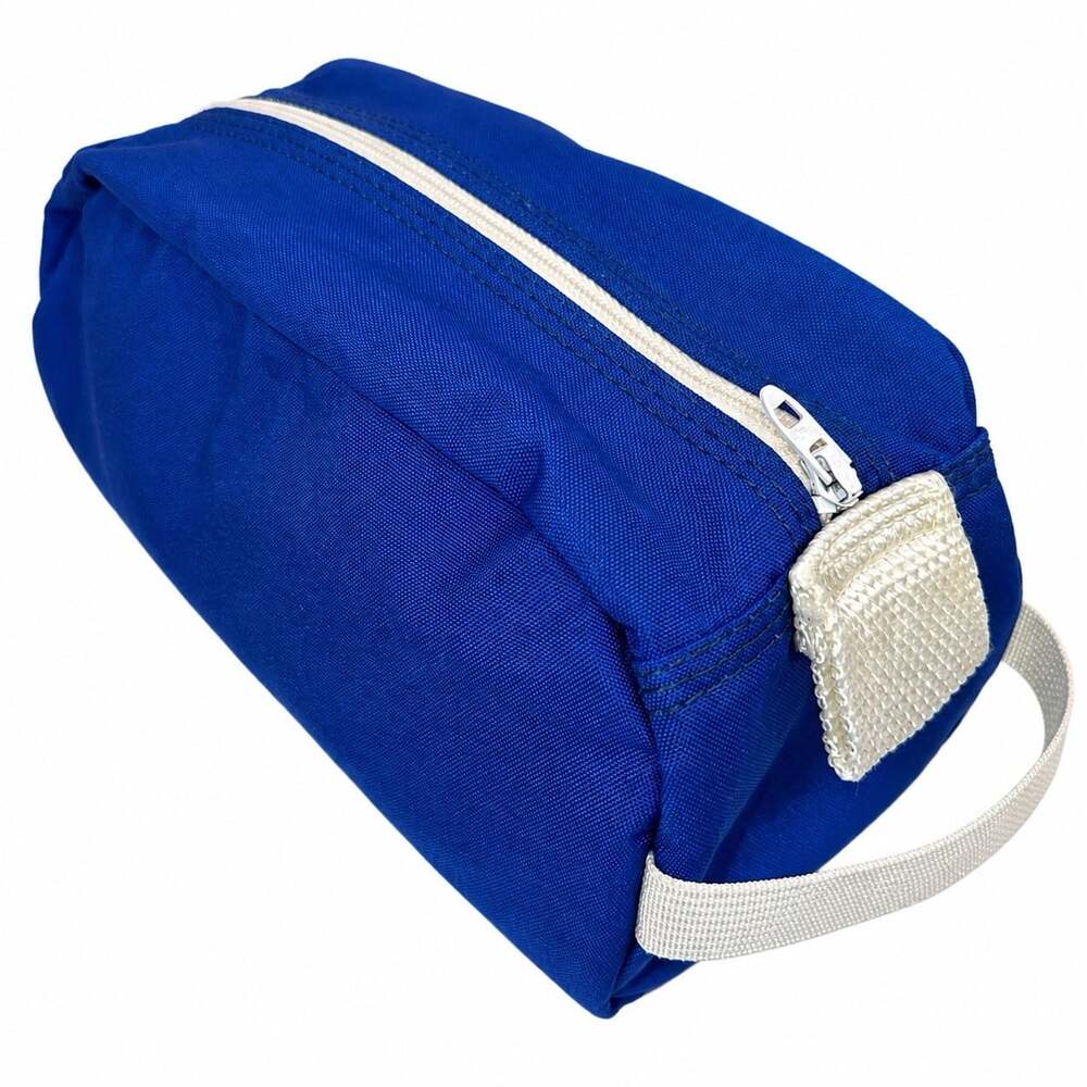 Vintage LL Bean Blue Nylon Toiletry Dopp Bag Travel Kit Freeport Maine